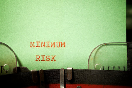 Minimum risk text written with a typewriter.