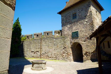 Exterior view of Lower castle in Visegrad in Hungaryの写真素材