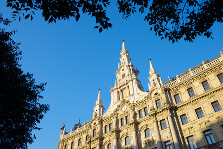 Exterior view of the luxurious hotel.