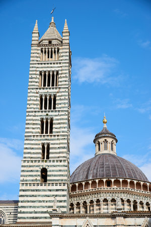 View of athedral in Siena, Tuscany, Italy.の写真素材