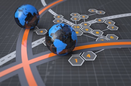 Global business networkの写真素材