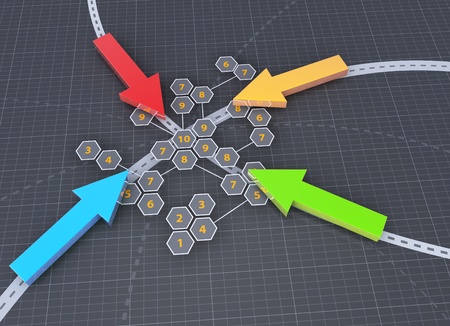 Global business network concept 