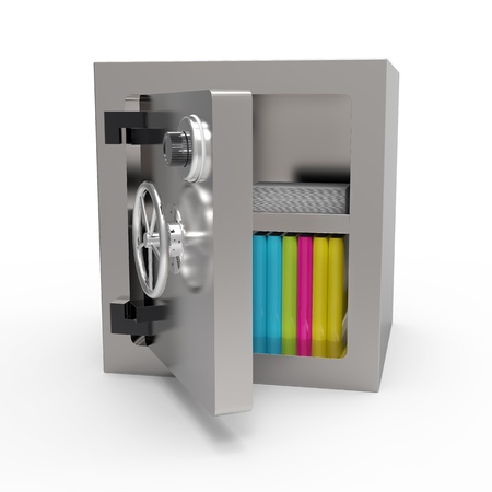Data security in bank vaultの写真素材