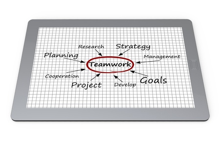 Team working on an action planの写真素材