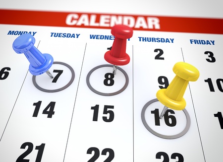 Planning calendar as a conceptの写真素材