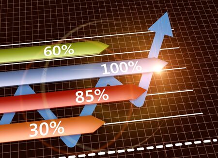 Financial direction as business conceptの写真素材