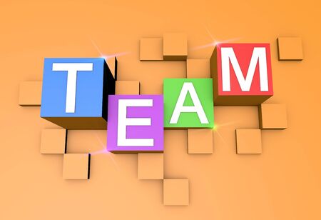 Team concept as a text backgroundの写真素材