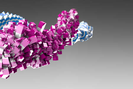 Abstract geometric shapes from cubes as conceptの写真素材