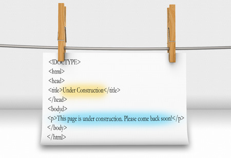 Website under construction as a concept