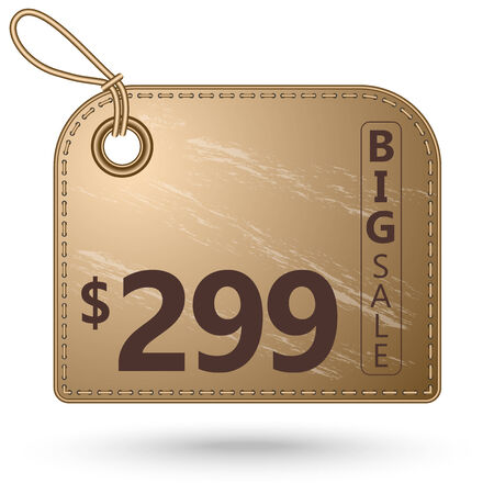 Retro style leather as a sales tagのイラスト素材