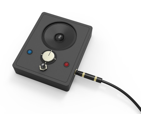 Retro speaker with amplifier as a concept