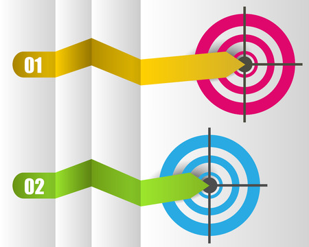 Arrows pointing at the center of the targetsのイラスト素材