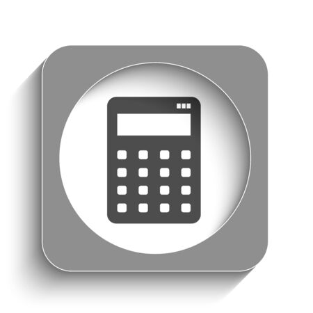 Calculator web icon with shadowのイラスト素材