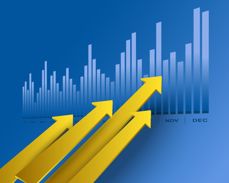 Financial and business chart and graphsのイラスト素材