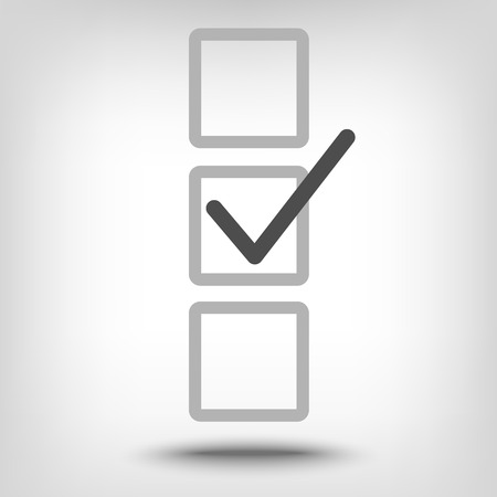 Check mark in box icon as a conceptの写真素材