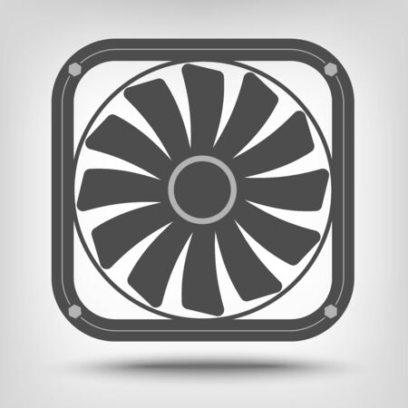 Computer fan icon as a conceptのイラスト素材