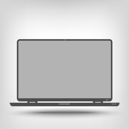 Icon gray laptop as a conceptのイラスト素材