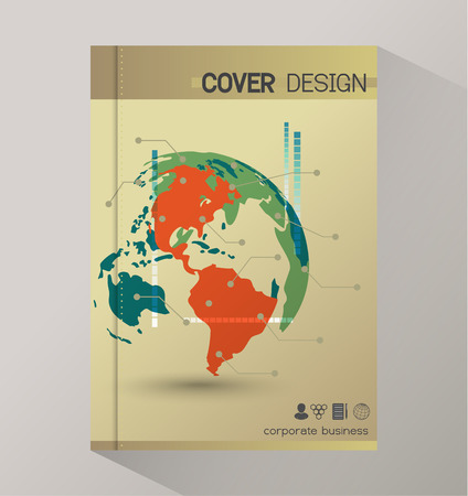 Annual report business statistics template for magazine, brochure, flyer, booklet. Cover Template design. Modern Cover Template. Vector Cover Template. Book Cover Template.のイラスト素材