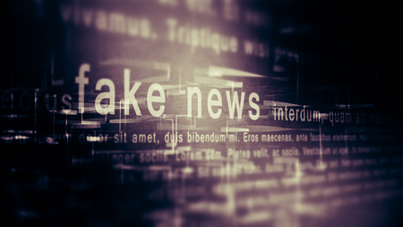 Fake news concept, internet social network.の写真素材