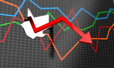 Economic and financial crisis rising inflation and debt background