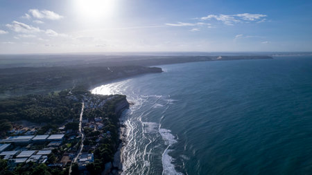 Aerial view of Pipa beach in Tibau do Sul, Rio Grande do Norte, Brazil.の写真素材