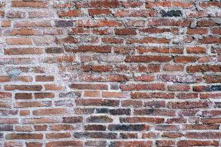 Ancient brick Wall on Ayutthaya temple Thailandの写真素材