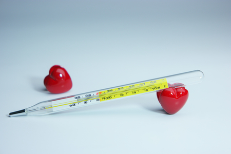 Heart with thermometer