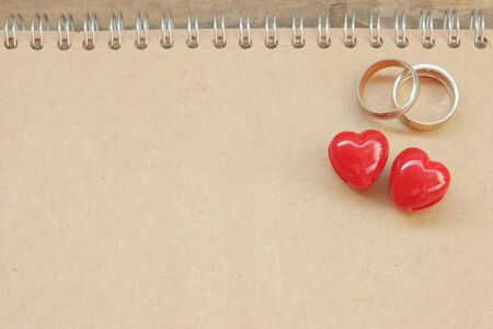 Heart and ringの写真素材