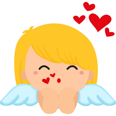 Valentine Cupid Angel Love Illustration Vector Clipartのイラスト素材