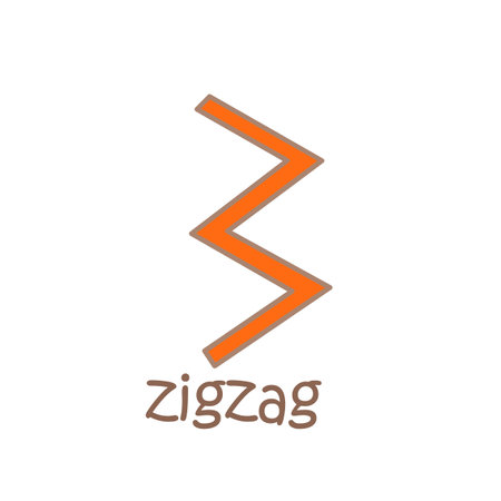 Alphabet Z For Zigzag Vocabulary Lesson Cartoon Illustration Vector Clipart Sticker