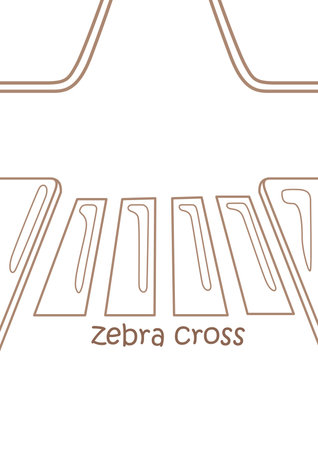 Alphabet Z For Zebra Cross Vocabulary School Lesson Cartoon Coloring Activity for Kids and Adultのイラスト素材