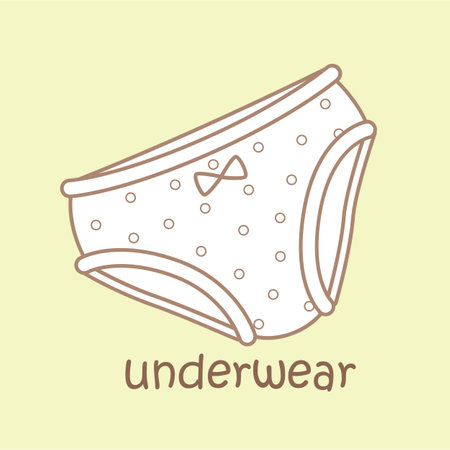 Alphabet U For Underwear Vocabulary School Lesson Cartoon Digital Stamp Outlineのイラスト素材