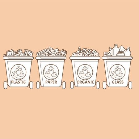 Go Green Technology Reusable Reduce Recycle Trash Eco Friendly Cartoon Digital Stamp Outlineのイラスト素材