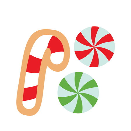 Colorful Christmas Ornament Decoration Background Symbol Cartoon Illustration Vector Clipart Stickerのイラスト素材