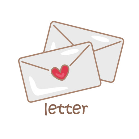 Alphabet L For Letter Vocabulary School Lesson Cartoon Illustration Vector Clipart Stickerのイラスト素材