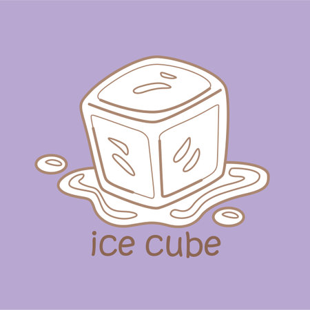 Alphabet I For Ice Cube Vocabulary School Lesson Cartoon Digital Stamp Outlineのイラスト素材