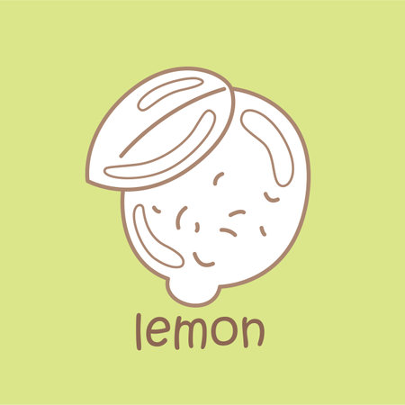 Alphabet L For Lemon Vocabulary School Lesson Cartoon Digital Stamp Outlineのイラスト素材