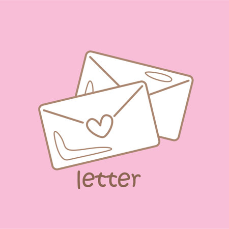Alphabet L For Letter Vocabulary School Lesson Cartoon Digital Stamp Outlineのイラスト素材