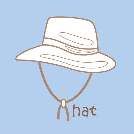 Alphabet H For Hat Vocabulary School Lesson Cartoon Digital Stamp Outlineのイラスト素材