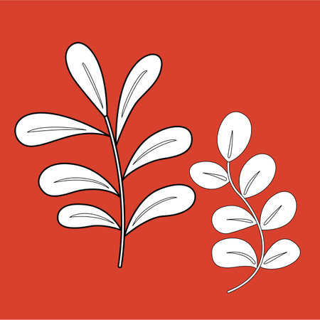 Cute Underwater Plants Coral Nature Sea Cartoon Digital Stamp Outlineのイラスト素材