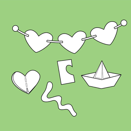 Origami Paper Cartoon Digital Stamp Outlineのイラスト素材