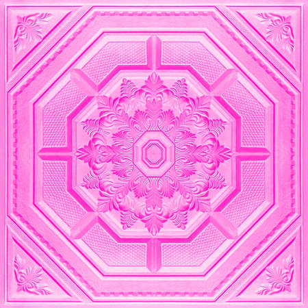 Patterns on the ceiling gypsum sheetsの写真素材