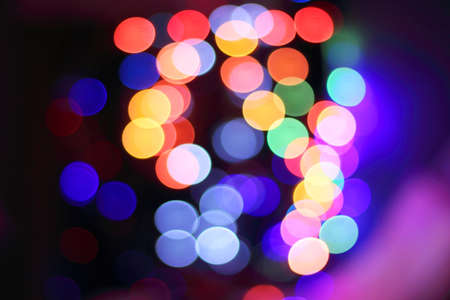 Abstract blur bokeh background of Christmas lightの写真素材