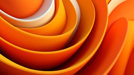 abstract orange background with circles, AI generated.の素材