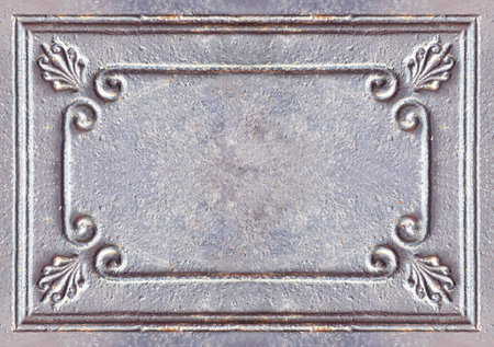 Old vintage  metal frame backgroundの写真素材