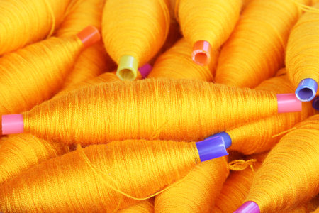 yellow thread spool