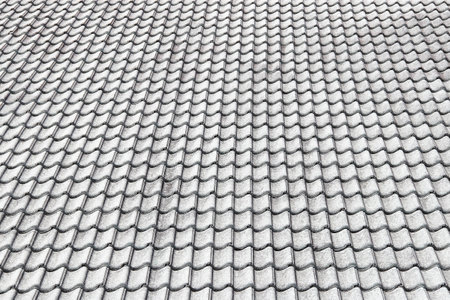 tiles roof background,Black and white, tiles roof, architecture background.の写真素材