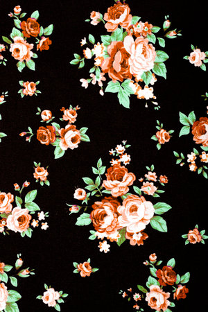 intage style of tapestry flowers fabric pattern backgroundの写真素材