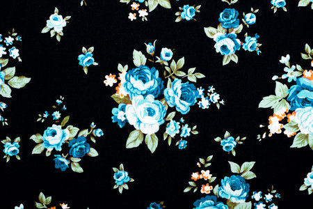 vintage style of tapestry flowers fabric pattern backgroundの写真素材