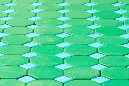 Hexagonal brick flooring background
